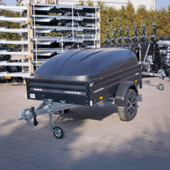 Brenderup 1205SUB750 DMC 750 204x116 BLACK EDITION + pokrywa Alu Felgi, LED-y