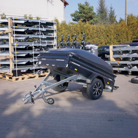 Brenderup 1205SUB750 DMC 750 204x116 BLACK EDITION + pokrywa Alu Felgi, LED-y