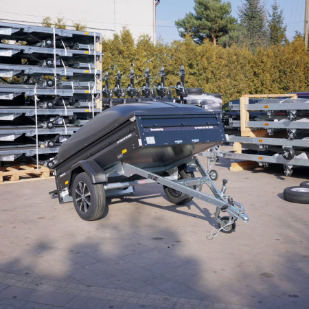 Brenderup 1205SUB750 DMC 750 204x116 BLACK EDITION + pokrywa Alu Felgi, LED-y