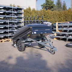 Brenderup 1205SUB750 DMC 750 204x116 BLACK EDITION + pokrywa Alu Felgi, LED-y