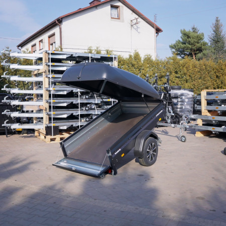 Brenderup 1205SUB750 DMC 750 204x116 BLACK EDITION + pokrywa Alu Felgi, LED-y