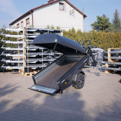 Brenderup 1205SUB750 DMC 750 204x116 BLACK EDITION + pokrywa Alu Felgi, LED-y