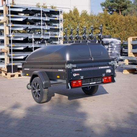 Brenderup 1205SUB750 DMC 750 204x116 BLACK EDITION + pokrywa Alu Felgi, LED-y