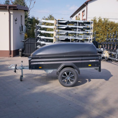 Brenderup 1205SUB750 DMC 750 204x116 BLACK EDITION + pokrywa Alu Felgi, LED-y