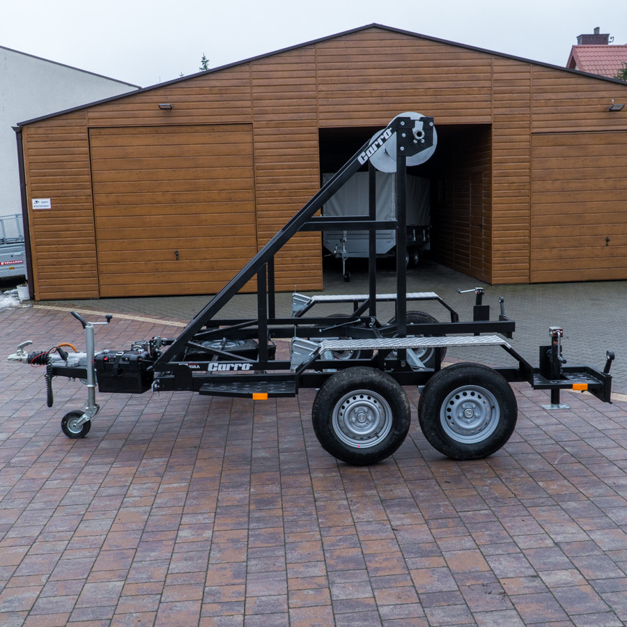 PRZYCZEPA KABLOWA CARRO K/35 DMC 3500 kg Z WCIĄGARKĄ ELEKTRYCZNĄ